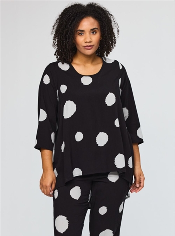 Studio - Luma Bluse , Sort/Grå